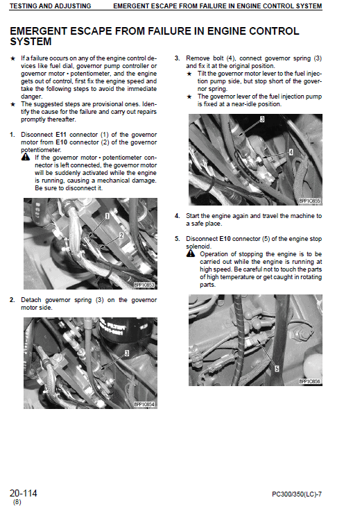 Komatsu PC300-7 PC300LC-7 Hydraulic Service Manual