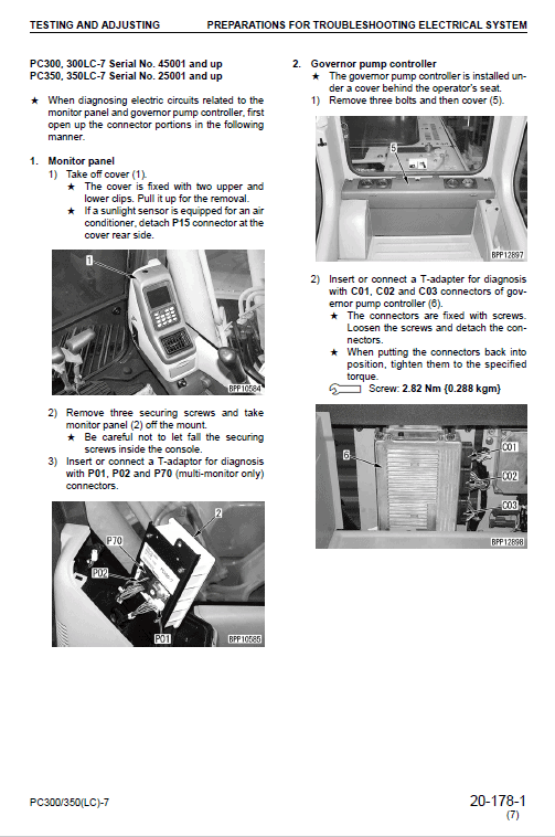 Komatsu PC300-7 PC300LC-7 Hydraulic Service Manual