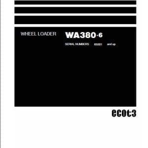 Komatsu Wa380-6 Wheel Loader Service Manual