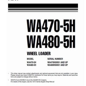 Komatsu WA470-5H Wheel Loader Service Repair Manual