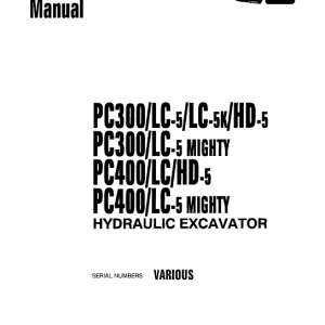 Komatsu PC400-5 400LC-5 400HD-5 Service Repair Manual