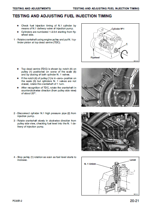 Komatsu PC95R-2 Excavator Service Guide