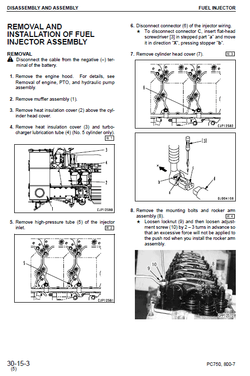Komatsu Pc750-7 Pc750LC-7 Pc800SE-7 Excavator Maintenance Manual