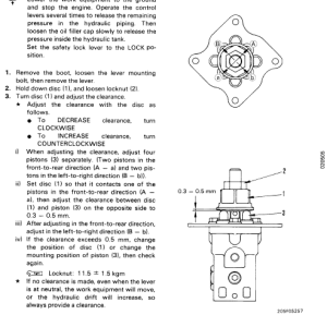 Komatsu PC200-5, PC200LC-5, PC220-5, PC220LC-5 Excavator Manual