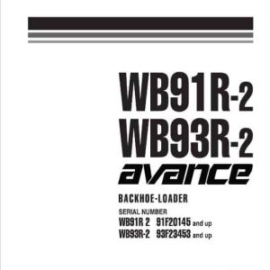 Komatsu Wb91r-2 Wb93r-2 Backhoe loader Repair Manual