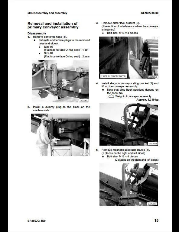 Komatsu BR380JG Mobile Crusher Repair Manual Collection