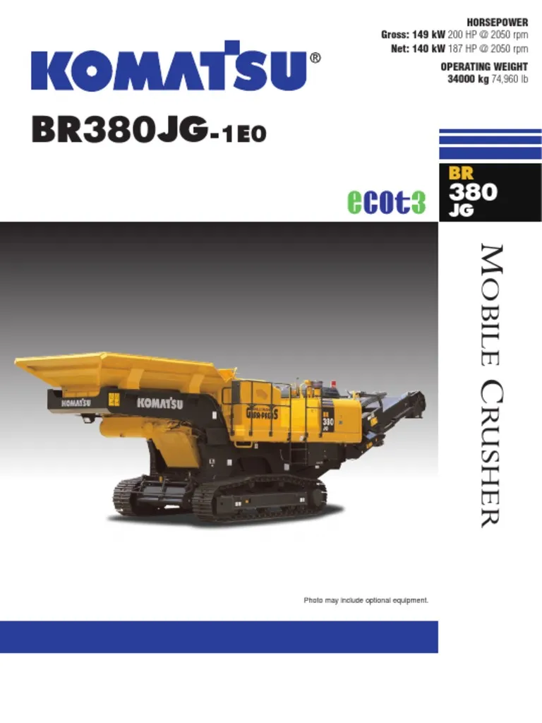 Komatsu BR380JG Mobile Crusher Repair Manual Collection