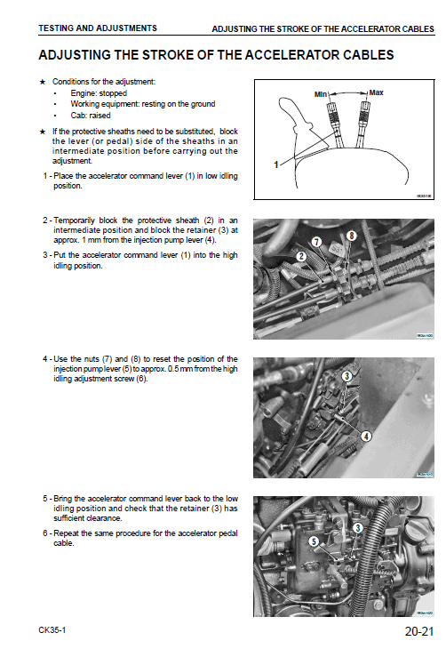 Komatsu CK35-1 Skid Steer Loader Service Manual