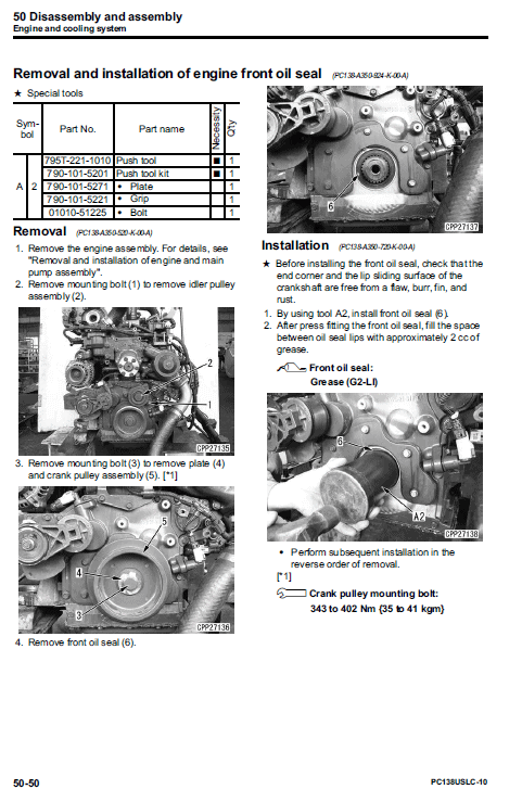 Komatsu PC138USLC-10 Hydraulic Truck Excavator Service Repair Manual