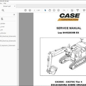 1-Case CX350C Tier 4 CX370C Tier 4 Excavator Service Repair Manual Case CX350C Tier 4 CX370C Tier 4 Excavator Service Repair Manual
