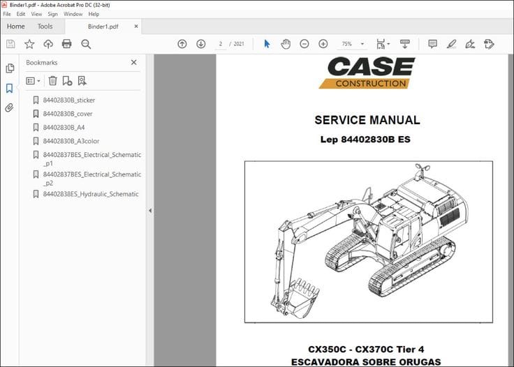 1-Case CX350C Tier 4 CX370C Tier 4 Excavator Service Repair Manual Case CX350C Tier 4 CX370C Tier 4 Excavator Service Repair Manual