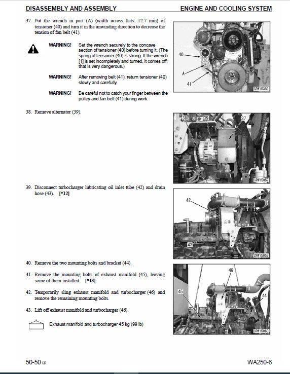 Komatsu WA250PZ-6 Wheel Loader Service Repair Manual