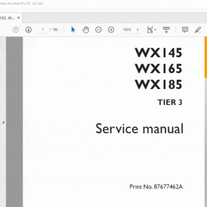Case WX145 WX165 WX185 Tier 3 Service Manual