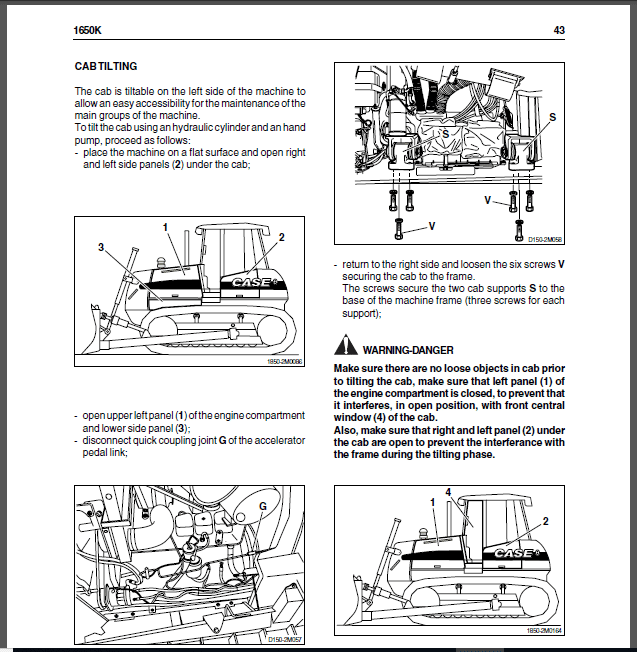 CASE 1650K Tier 2 Crawler Bulldozer Repair Manual