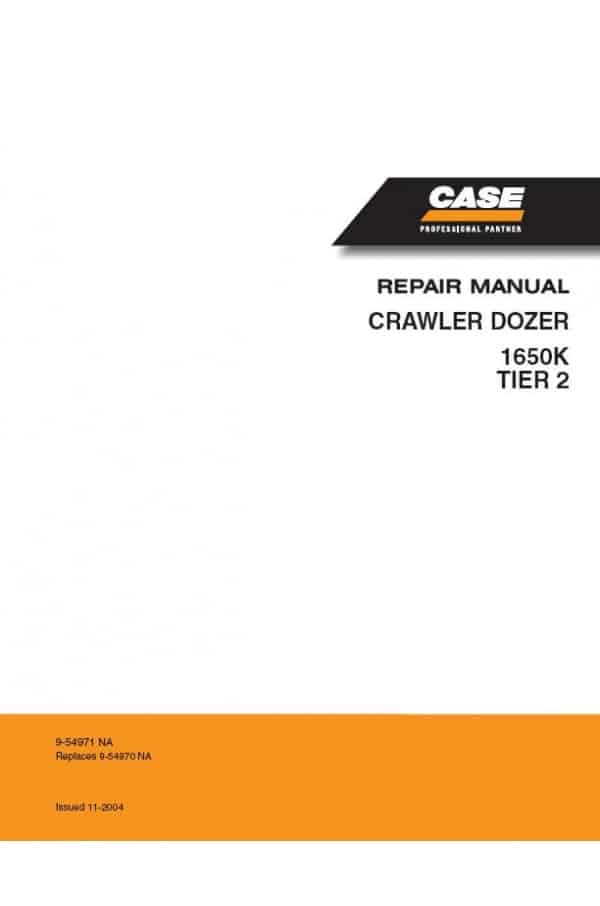 CASE 1650K Tier 2 Crawler Bulldozer Repair Manual