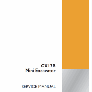 Case Cx17b Excavator Service Repair Manual