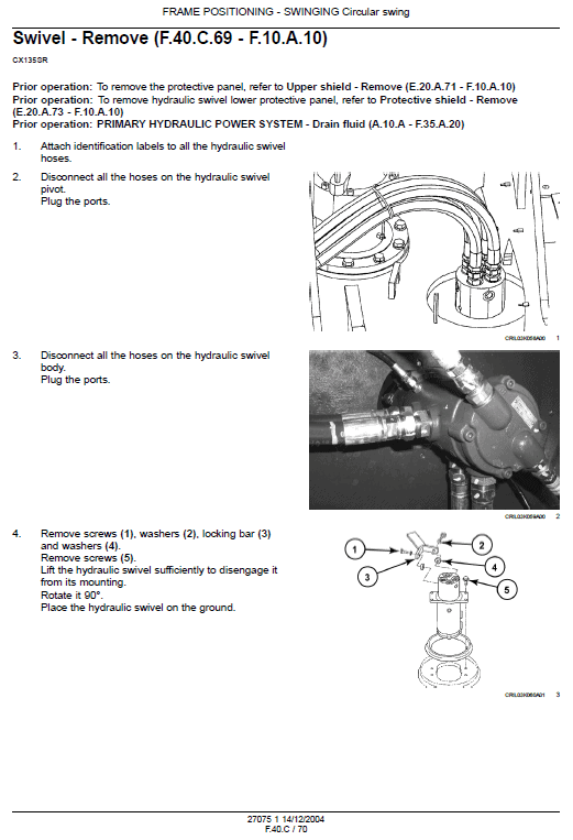 Case Cx135sr Crawler Excavator Service Repair Manual