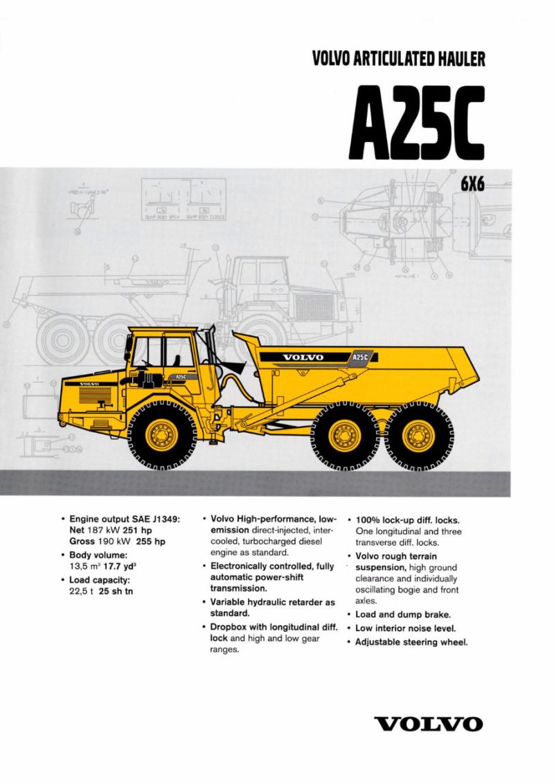 Volvo BM A25c Articulated Dump Truck Repair Manual Volvo BM A25c Articulated Dump Truck Repair Manual