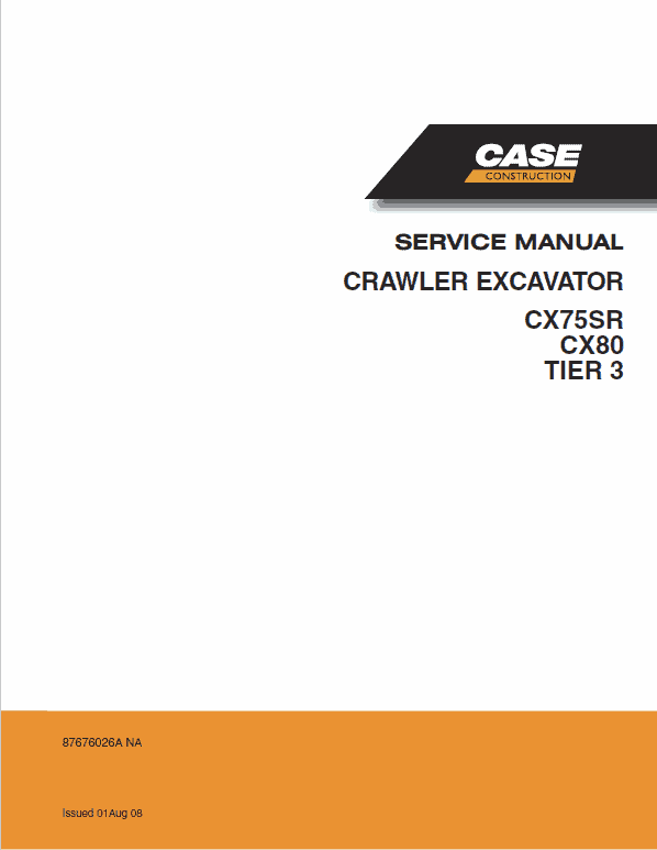 CASE CX80 Service Repair Manual