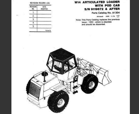 Case W14 Loader Repair Manual Case W14 Loader Service Repair Manual