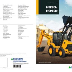 Hyundai H930c H940c Backhoe Loader Service Repair Hyundai H930c H940c Backhoe Loader Service Repair Pdf