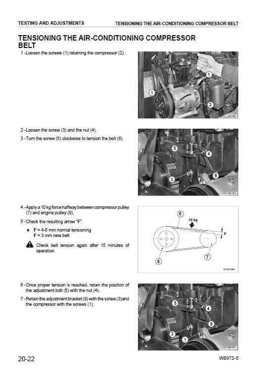 Komatsu Wb97s-5 Backhoe-loader Service Repair Workshop PDF Manual