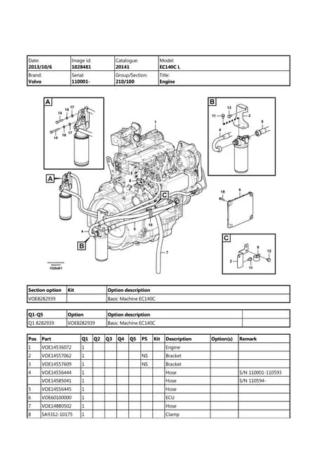 Volvo Bl70 Backhoe Loader Service Parts PDF Manual Download