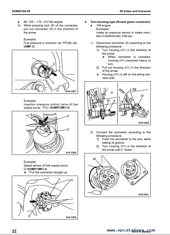 Komatsu SAA6D107E-1 engine service parts manual