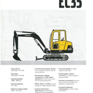 Volvo Ec35 Compact Excavator Service Manual