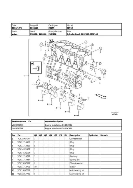 Volvo Ec55c Compact Excavator Service Parts Catalogue Manual Volvo Ec55c Compact Excavator Service Parts Catalogue Manual