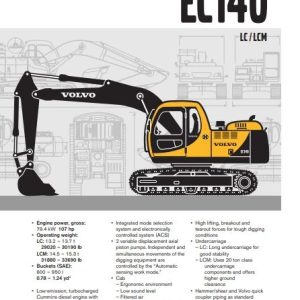 Volvo Ec140 Lc Ec140lc Excavator Service Repair Pdf Manual