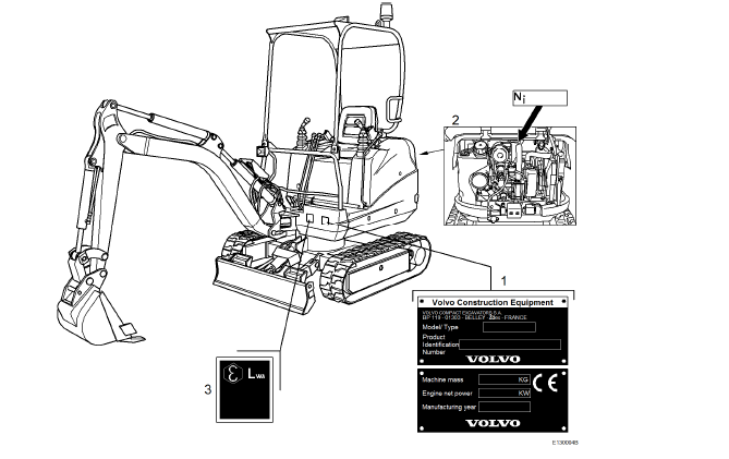 Volvo Ec13 Xr, Ec13 Xtv Excavator Service Parts Catalogue Manual