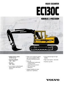 Volvo Ec130c Excavator Catalog PDF Manual