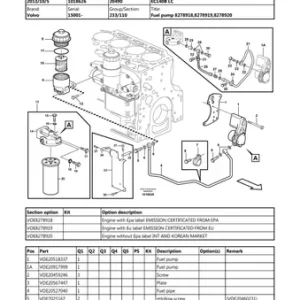 Volvo Ec140b LC, Ec140b LCM Excavator Service Parts Manual