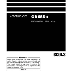 Komatsu GD655-5 operation and maintenance PDF manual