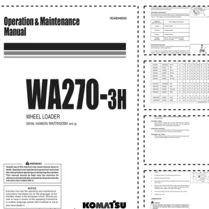 Komatsu WA270-3H operation and maintenance manual
