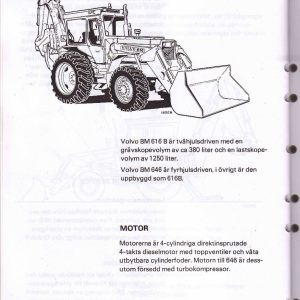 Volvo Bm 616b Wheel Loader Service And Repair Manual