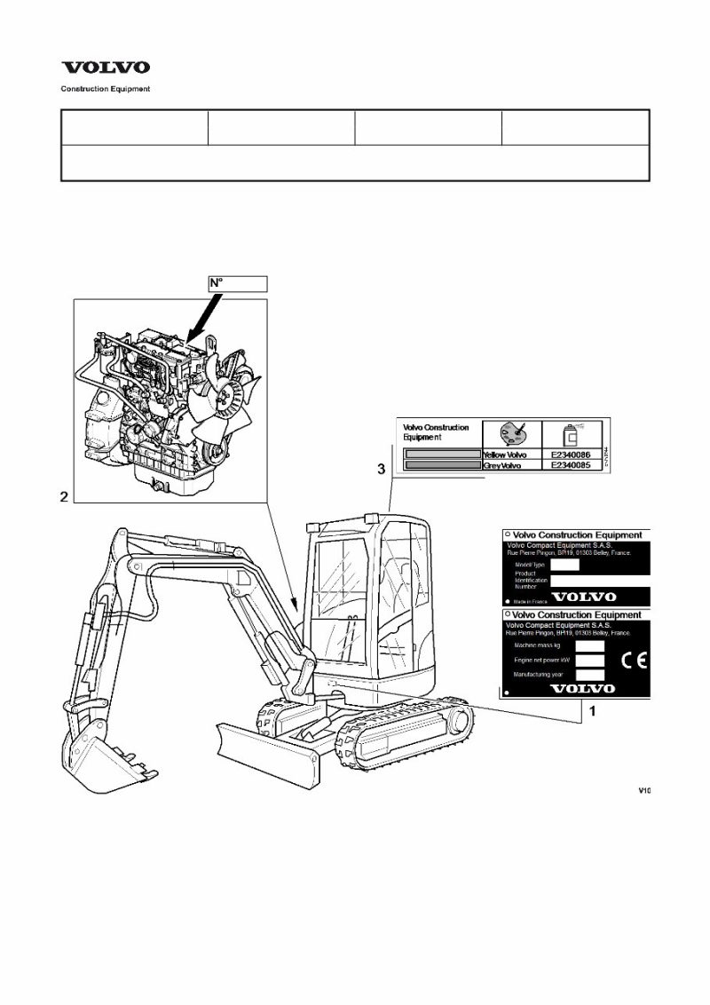 Volvo Ecr38 Compact Excavator Service Parts Pdf Manual
