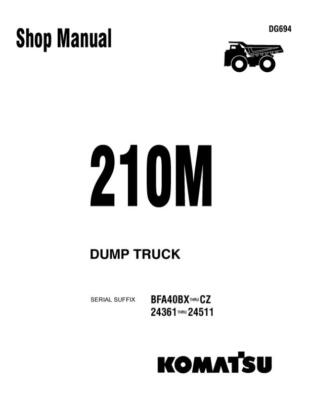 Komatsu 210m Dg694 Dump Truck Service Manual