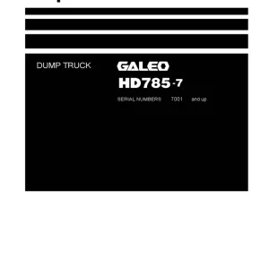 Komatsu Hd785-7 Dump Truck Service Pdf Manual