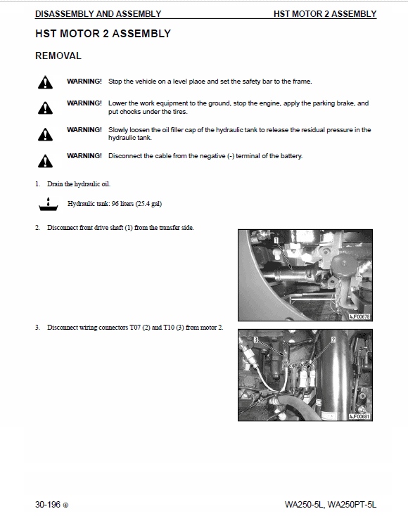 Komatsu WA250-5L WA250PT-5L Wheel Loader Service Manual Komatsu WA250-5L WA250PT-5L Wheel Loader Service Manual