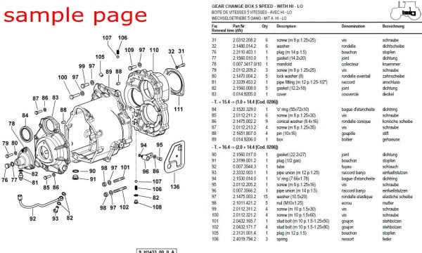 JCB 412 Wheel Loader Parts Catalog Manual