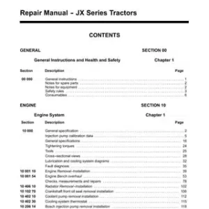 Case Ih Jx60 Jx70 Tractor Braking System Service Repair Manual