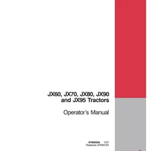 Case IH Jx60 Jx70 Jx80 Jx90 Jx95 Operators Manual
