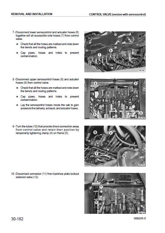 Komatsu WB91 WB93 Backhoe Loader Repair Service Manual