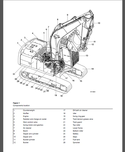 Volvo EC235D NL EC235DNL Excavator Service Parts Manual