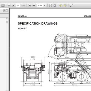Komatsu HD465-7 HD605-7 Dump Truck Workshop Service