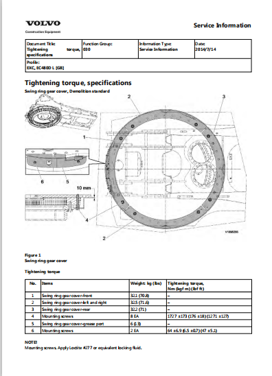 Volvo Ec480dl Workshop Service Repair Manual