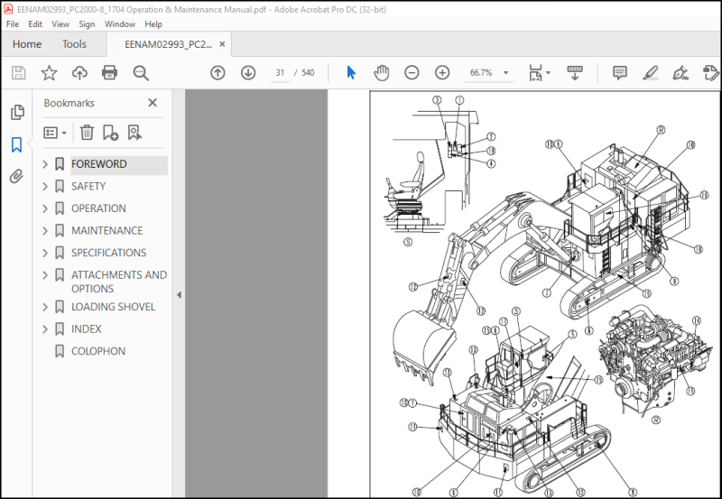 Komatsu Pc2000-8 Hydraulic Excavator Repair Service Manual Komatsu Pc2000-8 Hydraulic Excavator Repair Service Manual