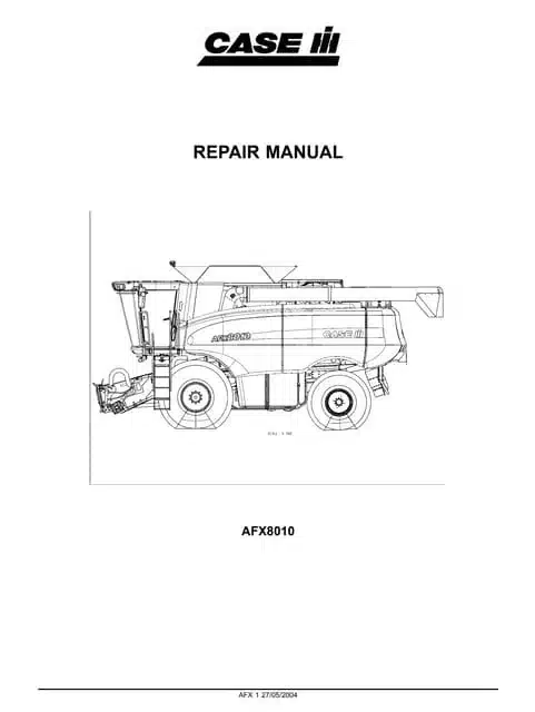 CASE IH AFX8010 Harvest Salvage Service E-Book